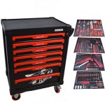Тележка инструментальная Great Wolf GW-7ST2 Black, 7 ящиков, с набором инструментов 324пр.