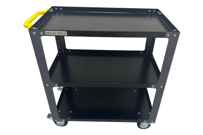Тележка инструментальная Great Wolf GWT-G3, открытая, 3 полки, колеса с тормозом