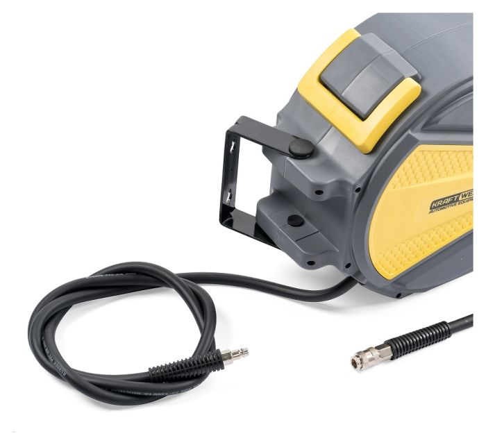 Шланг для раздачи сжатого воздуха, воды KraftWell KRW1731.C4, на катушке, 15 м