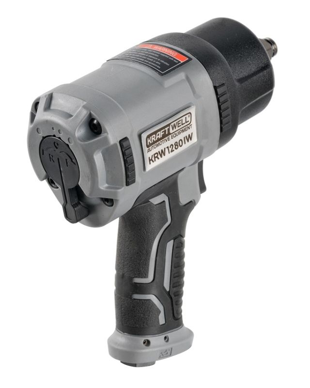 Пневмогайковерт ударный KraftWell KRW1280IW, 1/2", легковой, 1280 Нм