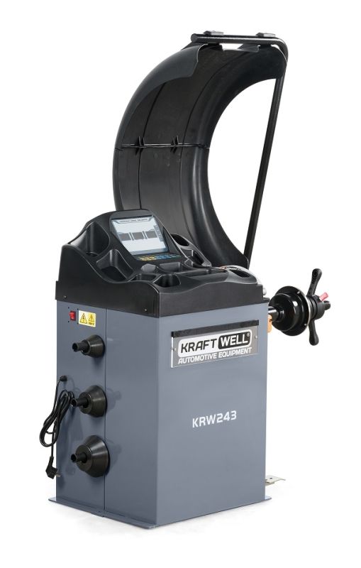 Балансировочный станок KraftWell KRW243, легковой, для мотоколес, полуавтоматический, 220В