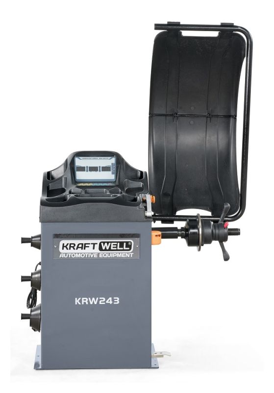 Балансировочный станок KraftWell KRW243, легковой, для мотоколес, полуавтоматический, 220В