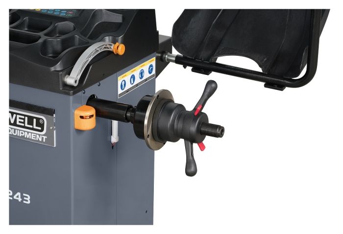 Балансировочный станок KraftWell KRW243, легковой, для мотоколес, полуавтоматический, 220В