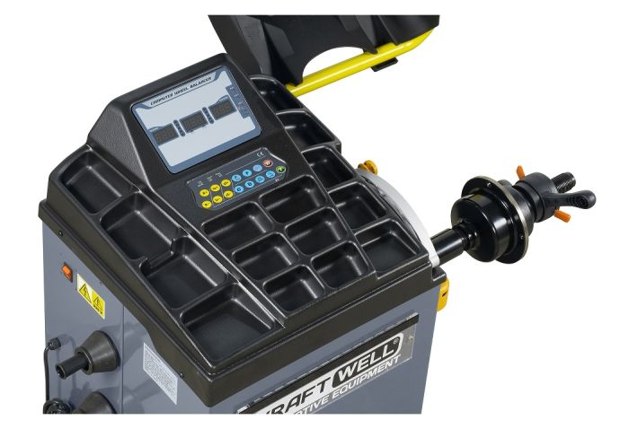 Балансировочный станок KraftWell ELECTRA (KRW243), легковой, для мотоколес, полуавтоматический, 220В