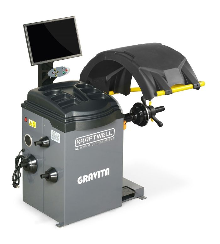 Балансировочный станок KraftWell GRAVITA, легковой, для мотоколес, автоматический, 220В, с динамиком