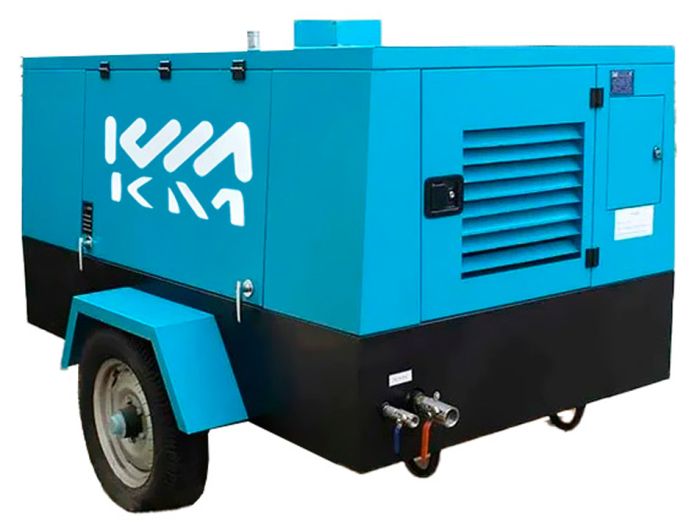 Дизельный компрессор KraftMachine КМ-26/25-ВДШ-2 (Yuchai), прямой привод, 25 бар, 26000л/мин