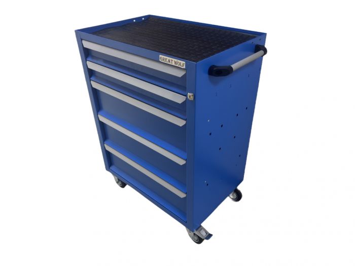 Тележка инструментальная Great Wolf GWT-K5B, закрытая, 5 ящиков