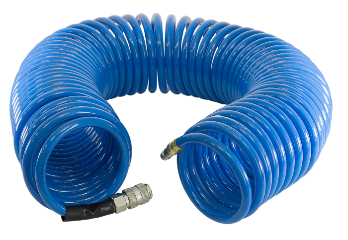 Шланг спиральный FUBAG 170307, с фитингами рапид, полиуретан, 15бар, 8x12мм, 20м