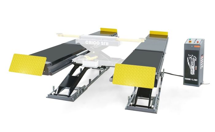 Подъемник ножничный электрогидравлический 4.5т KraftWell FORBI 4.5WI, 380В, для сход-развала
