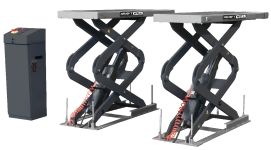 Подъемник автомобильный ножничный 3,6 тонны KraftWell KRW360SU, электрогидравлический, 380В