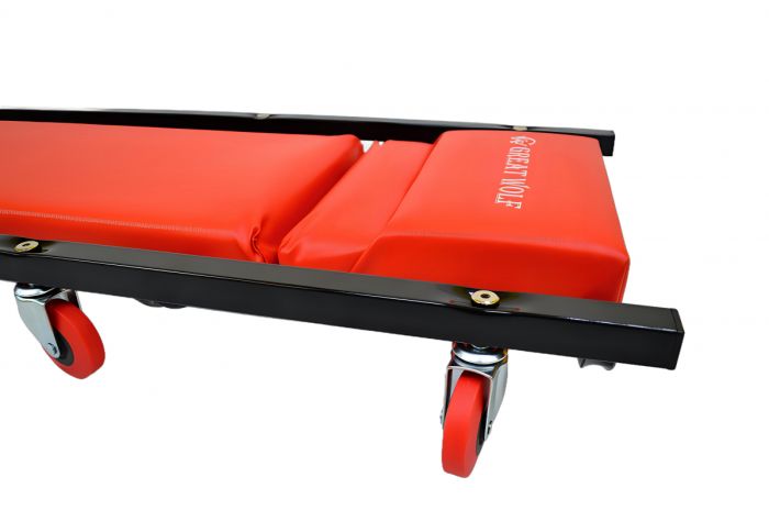 Лежак подкатной низкопрофильный красный Great Wolf GWC-2