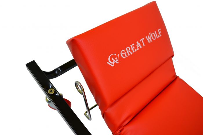 Лежак подкатной низкопрофильный красный Great Wolf GWC-2