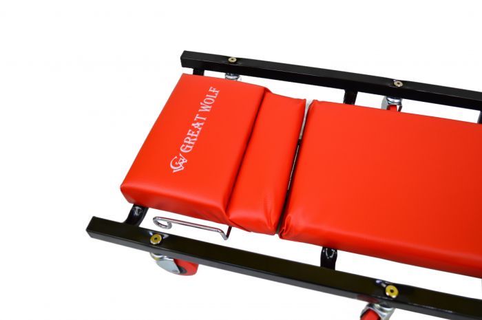 Лежак подкатной низкопрофильный красный Great Wolf GWC-2