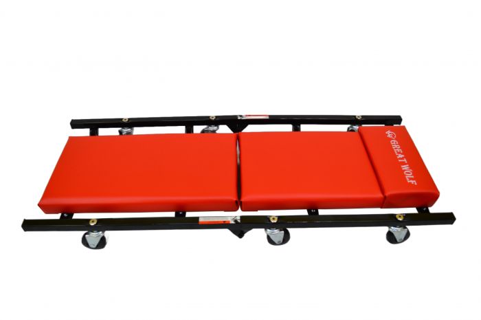 Лежак раскладной низкопрофильный красный Great Wolf GWC-3