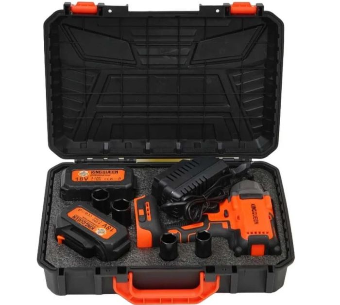 Гайковерт аккумуляторный KINGQUEEN KQ-287, 1/2", 600 Нм, в кейсе