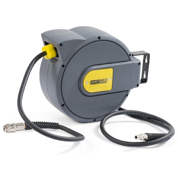 Шланг для раздачи сжатого воздуха, воды KraftWell KRW1731.C6, на катушке, 8х12мм, 10 м