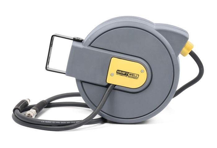 Шланг для раздачи сжатого воздуха, воды KraftWell KRW1731.C6, на катушке, 8х12мм, 10 м