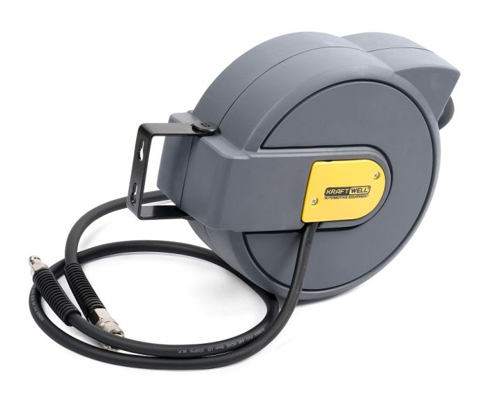 Шланг для раздачи сжатого воздуха, воды KraftWell KRW1731.C6, на катушке, 8х12мм, 10 м