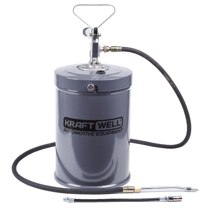 Нагнетатель смазки (солидолонагнетатель) Kraftwell KRW1797A, ручной, 10 литров