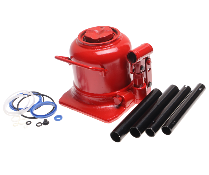 Домкрат бутылочный гидравлический 20т GTE GTE-TH820002, 150-245мм, низкопрофильный, 2-х плунжерный