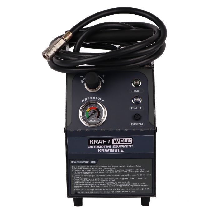 Установка для прокачки гидросистем автомобиля 5л KraftWell KRW1881.E, электрическая