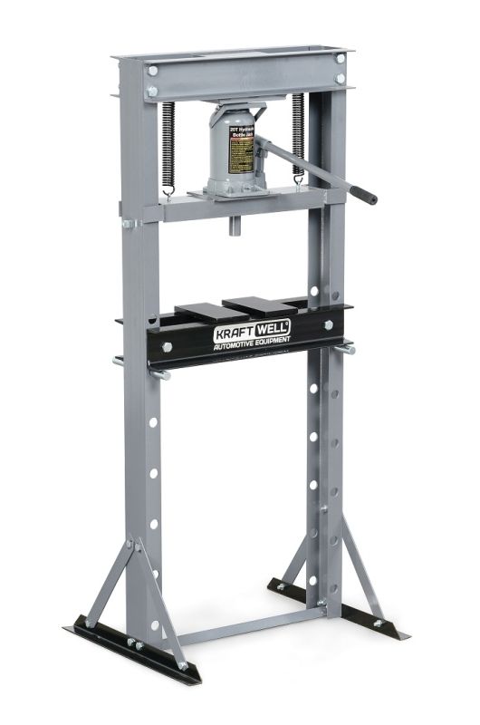 Пресс домкратный ручной 20 тонн KraftWell KRWPR20B, напольный