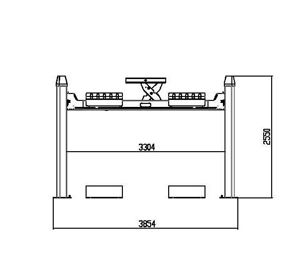 Подъемник четырехстоечный 12 тонн KraftWell KRW12FPLP, электрогидравлический, для слесарных работ, 380В