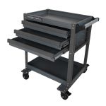 Тележка инструментальная KraftWell KRW-TT3G, открытая, 3 ящика, 1 полка