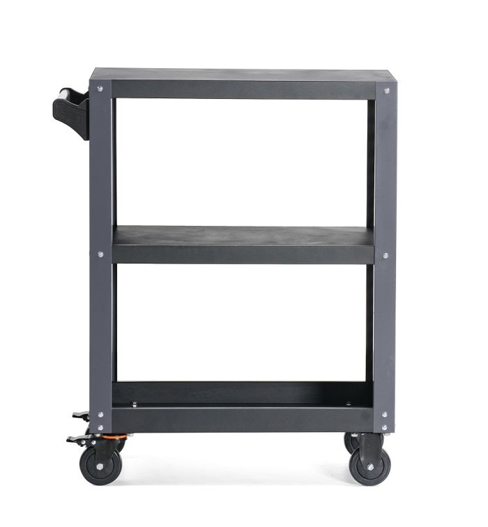 Тележка инструментальная KraftWell KRW-T3PG, открытая, 3 полки, с перфорацией