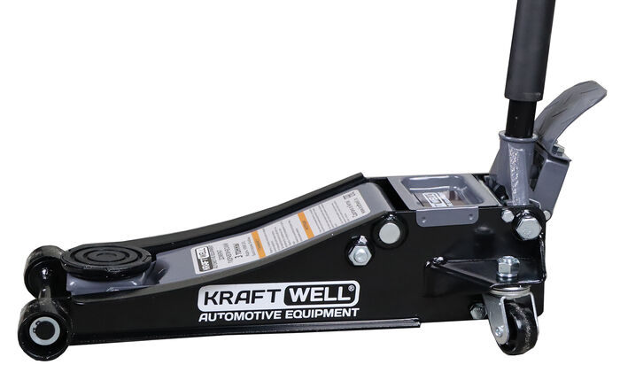 Домкрат подкатной гидравлический 3 тонны KraftWell KRWFJ3FL, с педалью, автомобильный