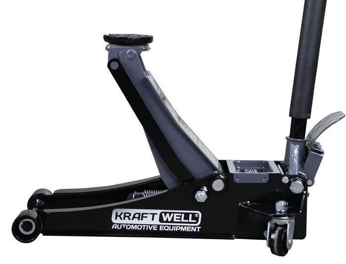 Домкрат подкатной гидравлический 3 тонны KraftWell KRWFJ3FL, с педалью, автомобильный