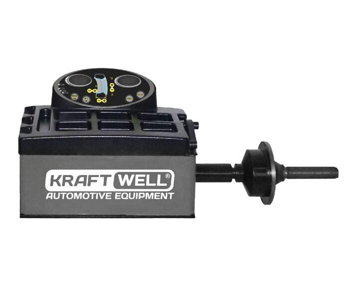 Балансировочный станок компактный KraftWell KRW242E, легковой, ручной, 220В