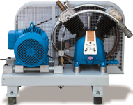 Поршневой компрессор KRAFTMANN BOOSTER 2-42-55 410, ременной привод, масляный, 410 л/мин, 380В, без ресивера