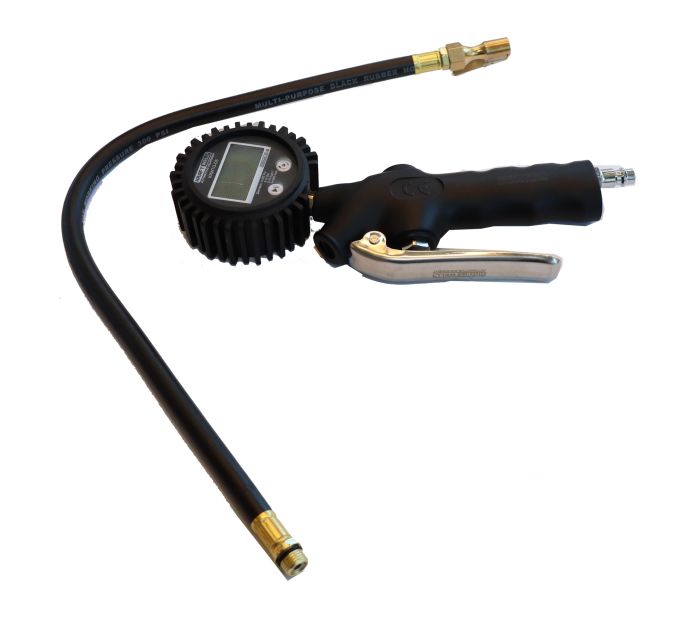 Пистолет для накачки шин KraftWell KRWTG-D5, с цифровым манометром