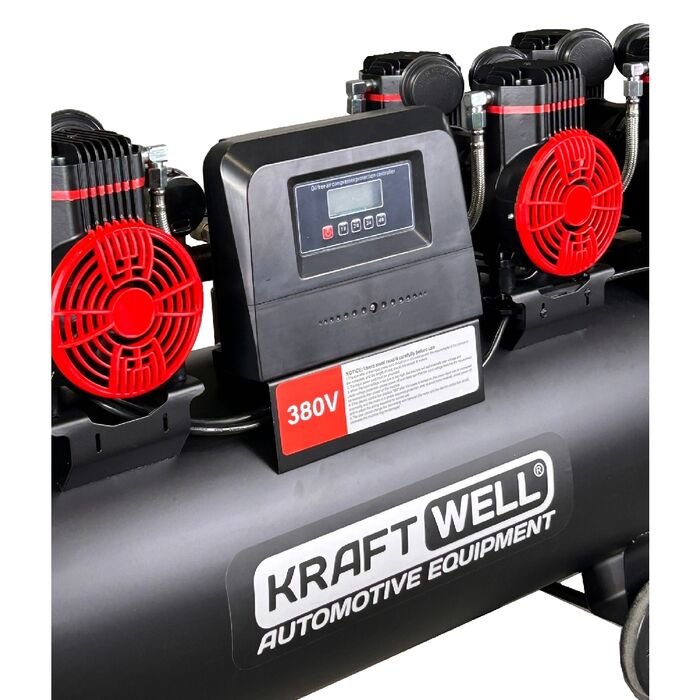 Поршневой компрессор KraftWell KRW-AC1000-120L, ременной привод, 1000 л/мин, 380В