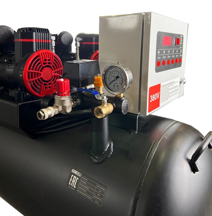 Поршневой компрессор KraftWell KRW-AC1500-280L, ременной привод, 1500 л/мин, 380В