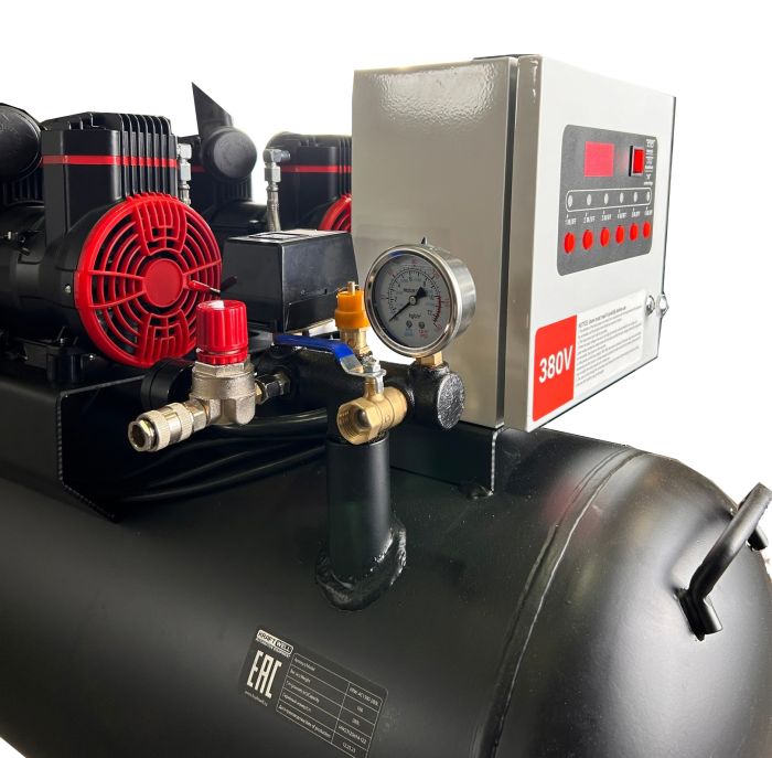 Поршневой компрессор KraftWell KRW-AC1500-280L, ременной привод, 1500 л/мин, 380В