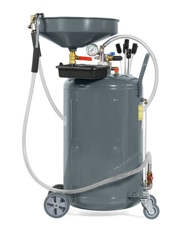 Установка для сбора масла/антифриза Kraftwell KRW1832.80L, 90л, с подъемной ванной