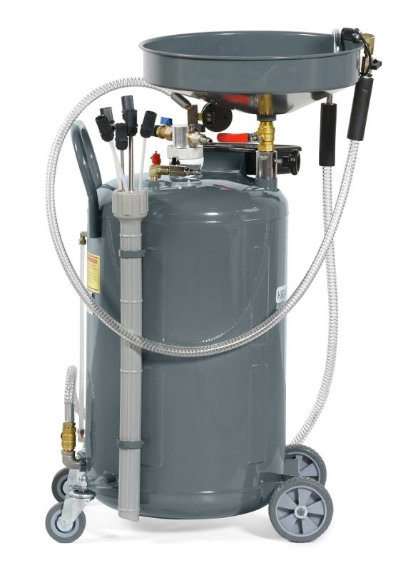 Установка для сбора масла/антифриза Kraftwell KRW1832.80L, 90л, с подъемной ванной
