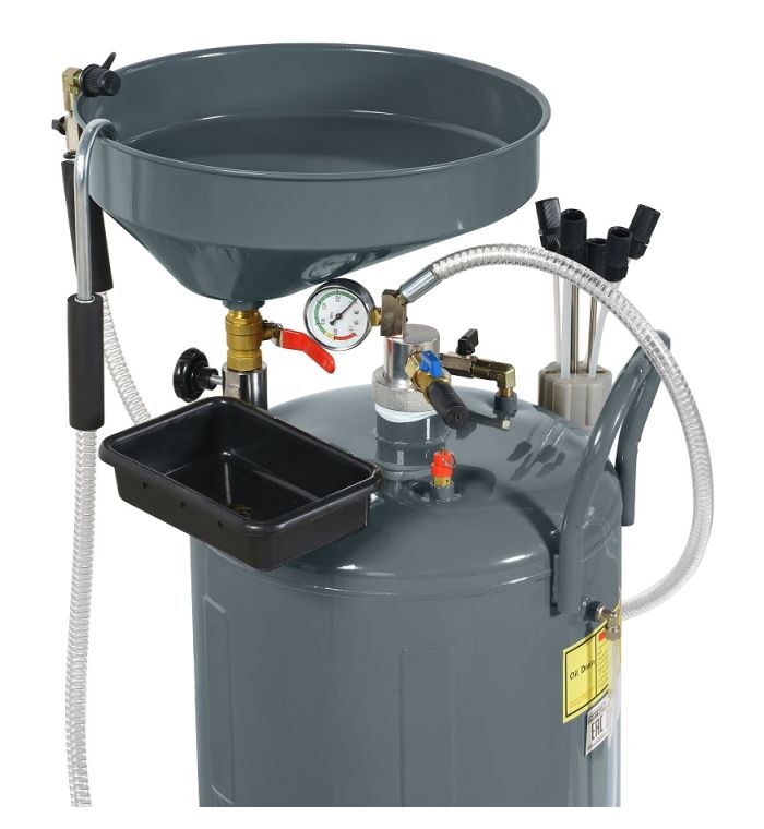 Установка для сбора масла/антифриза Kraftwell KRW1832.80L, 90л, с подъемной ванной