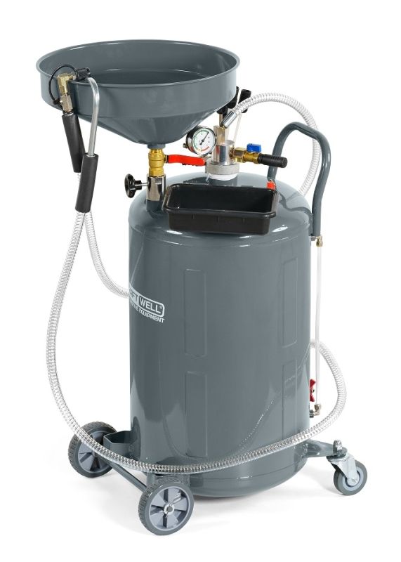 Установка для сбора масла/антифриза Kraftwell KRW1832.80L, 90л, с подъемной ванной