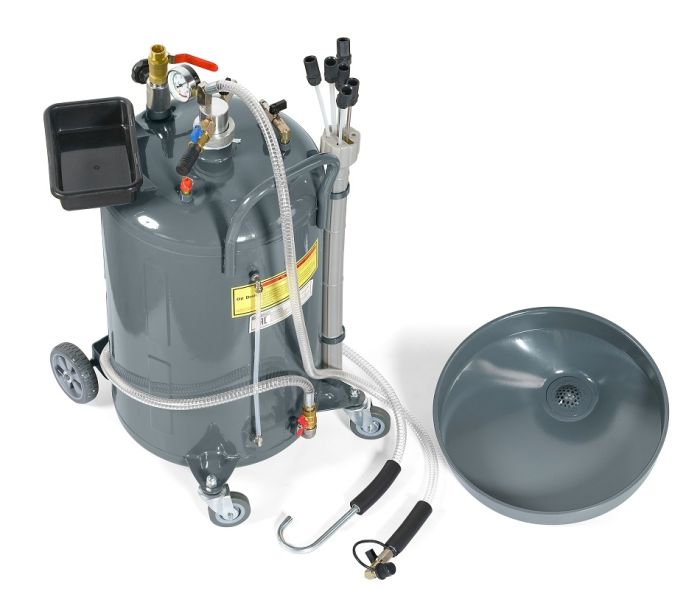 Установка для сбора масла/антифриза Kraftwell KRW1832.80L, 90л, с подъемной ванной