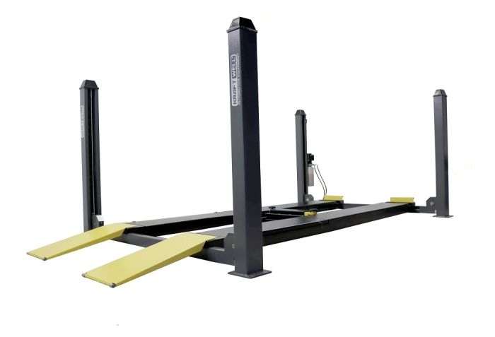 Подъемник четырехстоечный 4 тонн KraftWell QUATTRO 4W5.0, электрогидравлический, для сход-развала, 380В