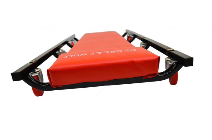 Лежак подкатной низкопрофильный красный Great Wolf GWC-1