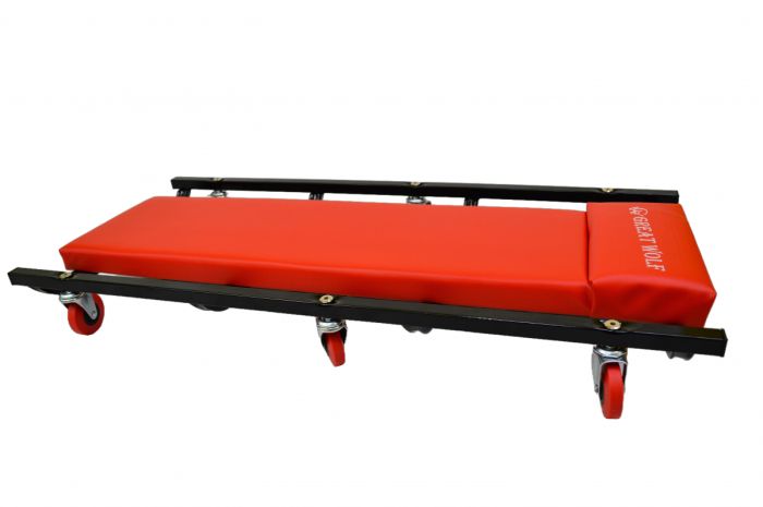 Лежак подкатной низкопрофильный красный Great Wolf GWC-1