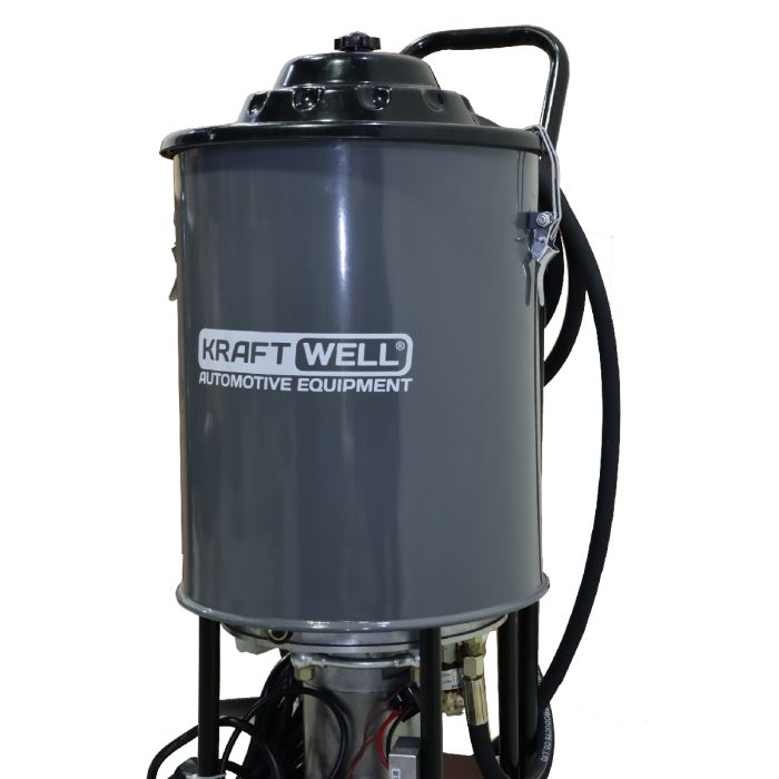 Нагнетатель смазки (солидолонагнетатель) Kraftwell KRW1798.EN, с электроприводом, 20л, 220В