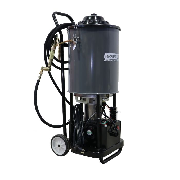 Нагнетатель смазки (солидолонагнетатель) Kraftwell KRW1798.EN, с электроприводом, 20л, 220В