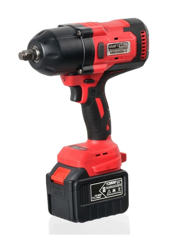 Гайковерт аккумуляторный ударный KraftWell KRW1500IW-E, 1/2", 1500Нм