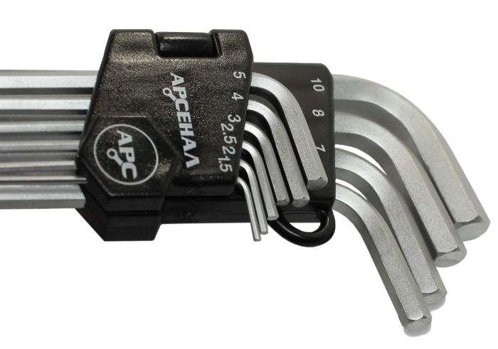 Набор ключей шестигранных Г-образных Арсенал НШ-10, 10шт.