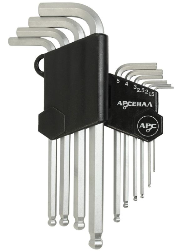 Набор ключей шестигранных Г-образных Арсенал НШ-10, 10шт.